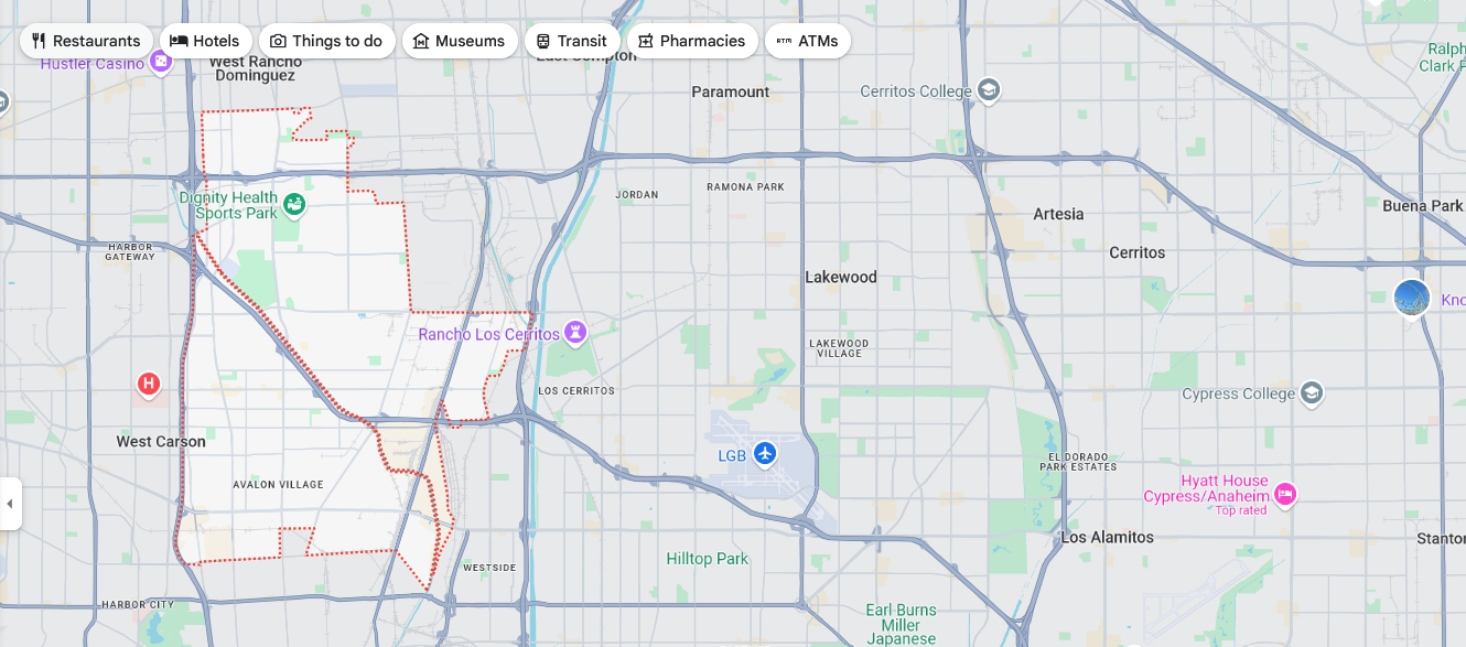 Carson map from google