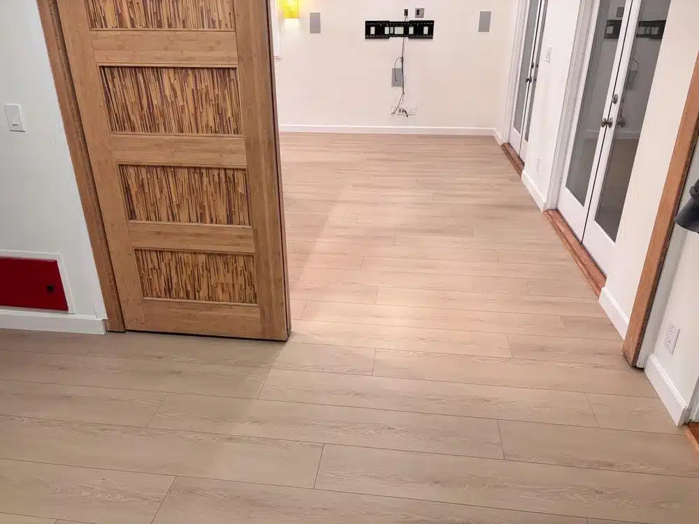 10mm Blackcore Laminate flooring installed throughout this Malibu home