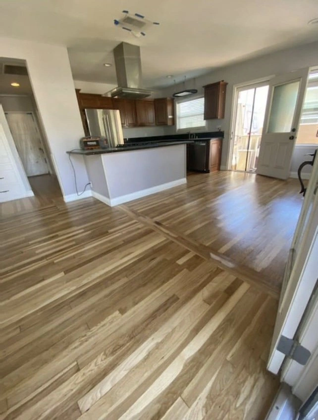 White oak floor refinishing natural finish Bona Traffic HD Temple City