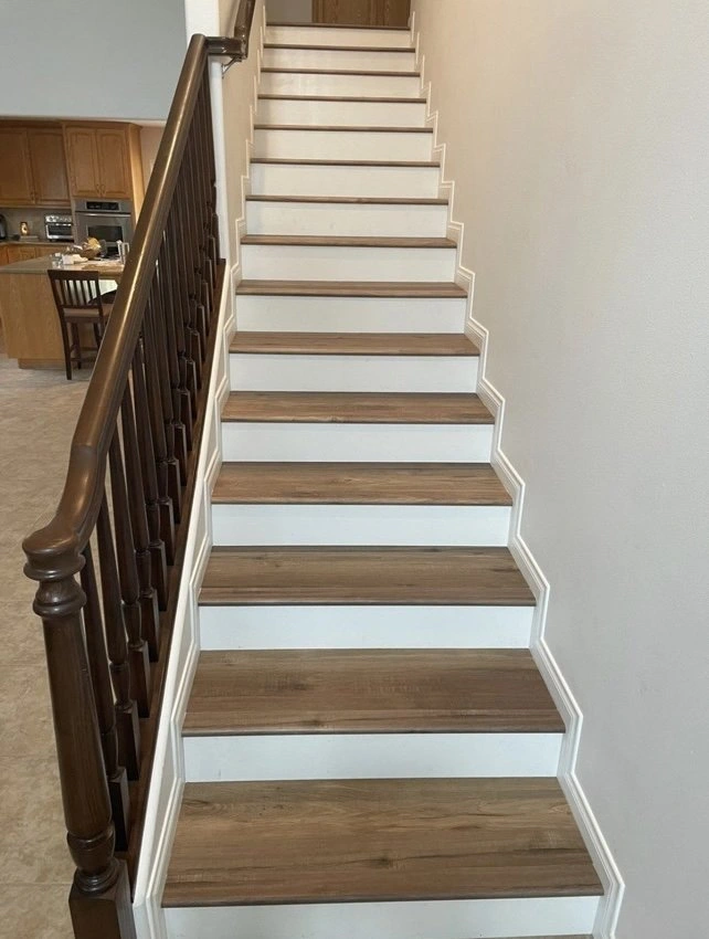 SPC stairs with white risers