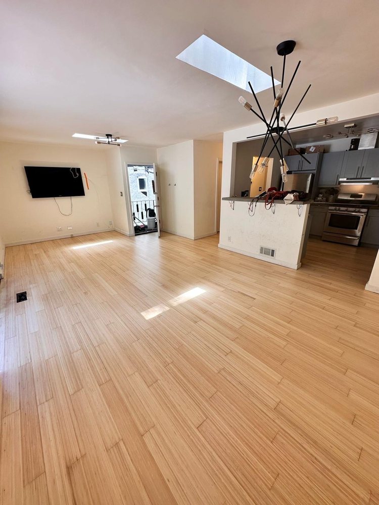 Hardwood floor sanding and restoration process